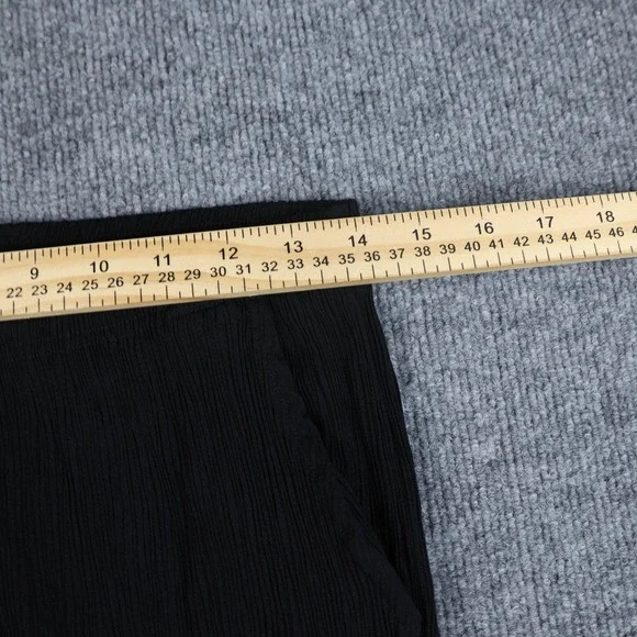 Laura Gayle Pants Womens Petite Small Black Crinkle Pleated Drawstring Waist - Picture 5 of 9